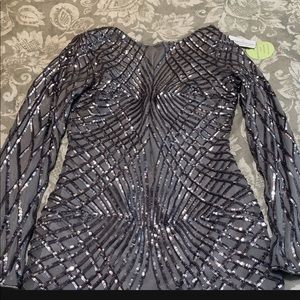 Windsor Silver Sequin Dress